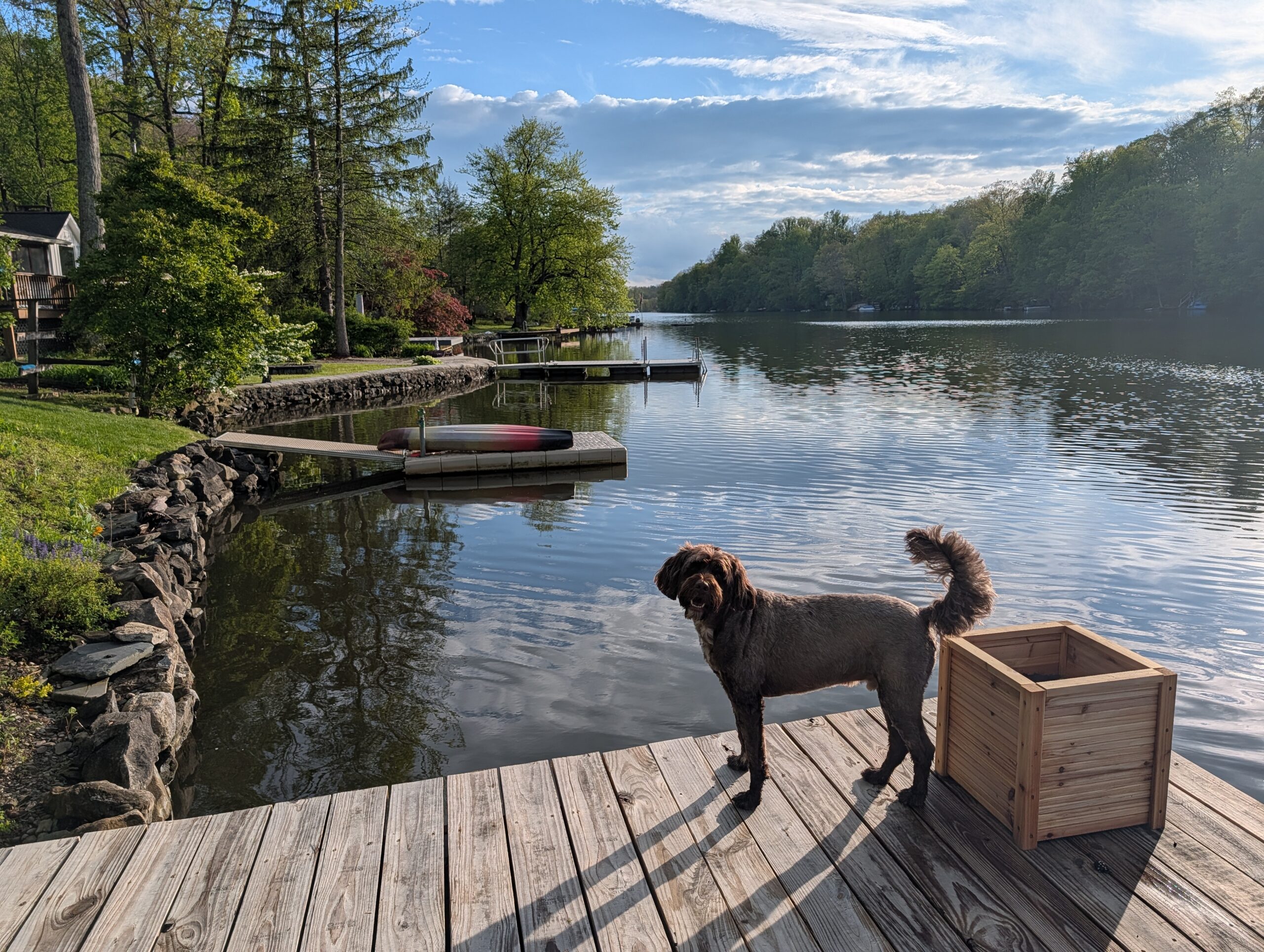 Scenic lake and mountain view in Sussex County, New Jersey